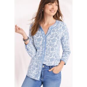 J. Jill Cotton Tencel Modal Soft Touch Knit Top Long Sleeve Sz M Tall